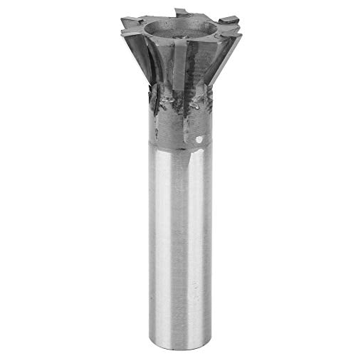 Dovetail Milling Cutter, 60 Degree 6 Flute Slot Cutting Tool for CNC Milling Carbide Straight Shank 40mm Cutting Diameter 20mm Shank 1 Piece