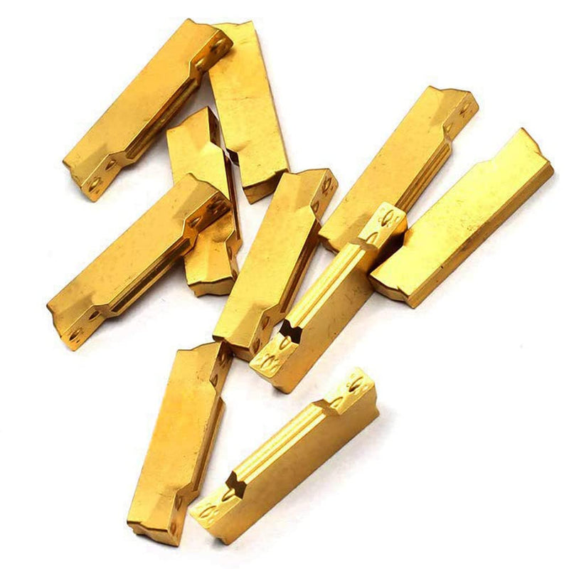 OSCARBIDE Carbide Grooving Inserts MGMN300,Multilayer Coated CNC Carbide Inserts Lathe Inserts Cutters for MGEHR/MGIVR Lathe Grooving Cut-Off Tool,10 Pieces/Set