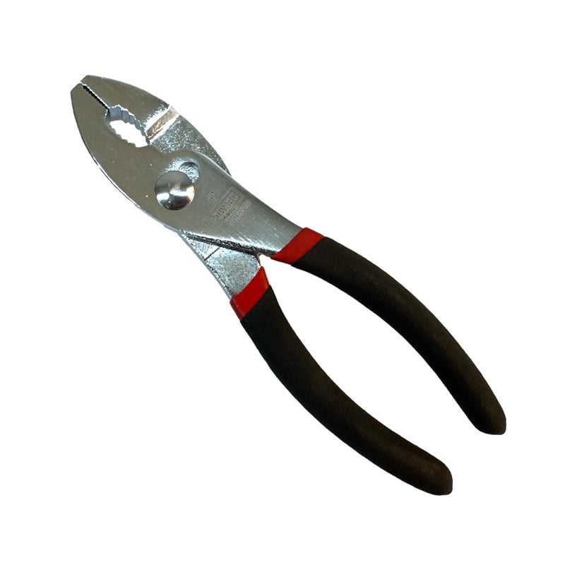 Edward Tools Slip Joint Pliers 6” - Heavy Duty Carbon Steel with Rubber Grip Handle - Fine Grip Teeth in Front and Coarse Teeth in Back - Rust Resistant Finish 1