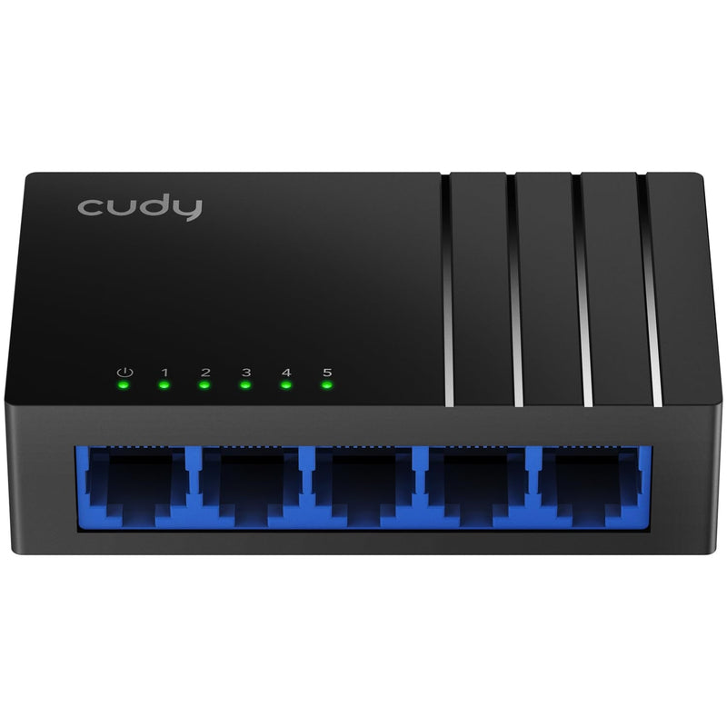 Cudy GS105D 5 Port Gigabit Ethernet Switch Desktop Ethernet Splitter Plastic Case Unshielded Switch Plug & Play Fanless Unmanaged
