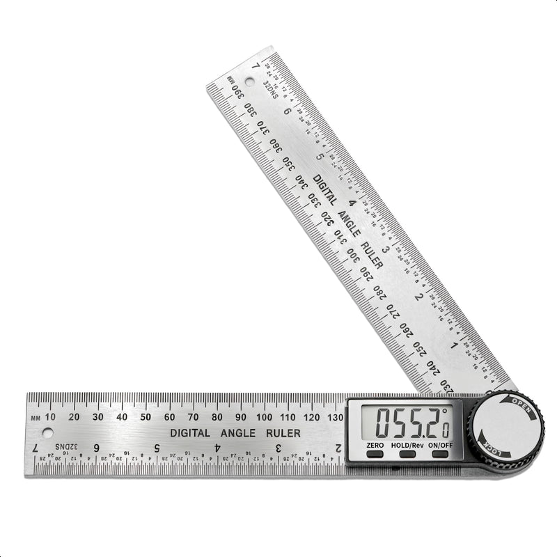 Digital Angle Finder, 2 in 1 Digital Angle Gauge 7 inch/200mm Stainless steel tool kit for Carpenter/Woodworking/DIY Tools onesize Silvery