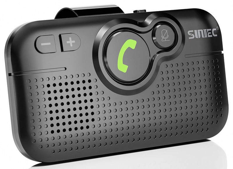 Handsfree Bluetooth Car Kit for Cell Phone,Wireless Speaker for Car | AUTO Power On Off Reconnect, Support Siri Google Voice Assistant Hands Free Phone Speakerphone with Visor Clip - BC980SA Black