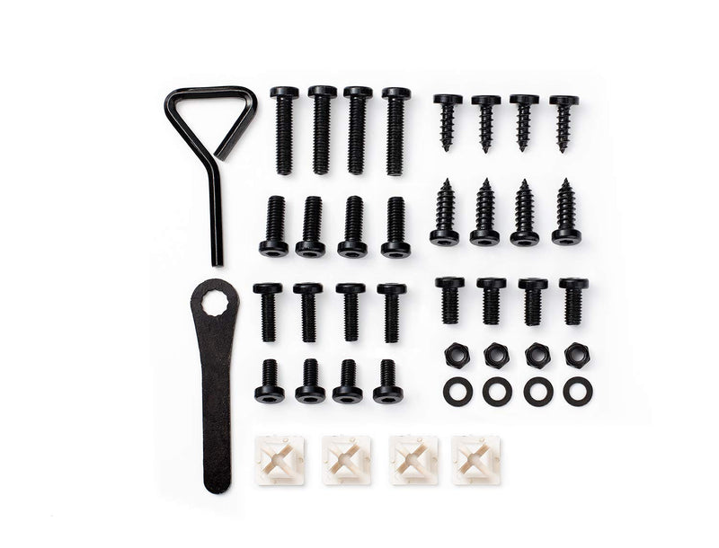 Rightcar Solutions License Plate Ultimate Screw Kit| License Plate Fasteners Anti Theft License Plate Screws | Rattle Proof, Rust Proof | Stainless Steel License Plate Screws (Black Kit) Black Kit
