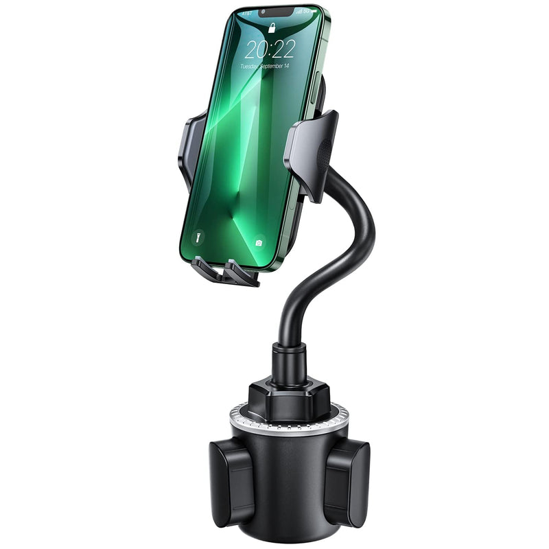 andobil Military-Grade Cup Holder Phone Holder, [Solidest Metal Gooseneck] Universal Cup Phone Holders for Your Car Truck Golf, 360° Adjustable Cup Holder Cell Phone Mount for iPhone Samsung Google Gooseneck-Black