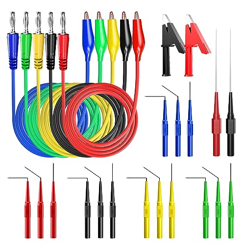 Goupchn Back Probe Kit 4mm Banana Plug to Copper Alligator Clip 24PCS