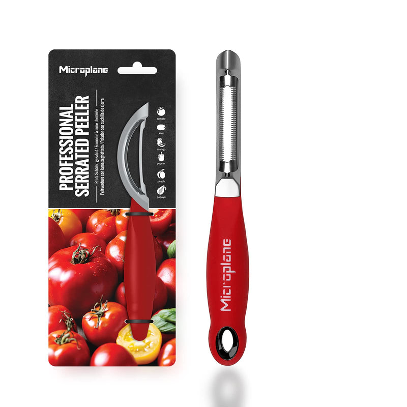 Microplane Professional Serrated Swivel Peeler for Tomato and Kiwi, for Right and Left Hand Use