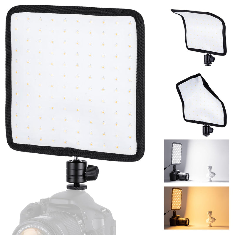 Fomito Falconeyes RX-8TDs Foldable Flexible LED Light Panel Kit 2500K-6500K CRI95 On-Camera Lamp Daylight Splash-Proof for Video Studio Photography Lighting