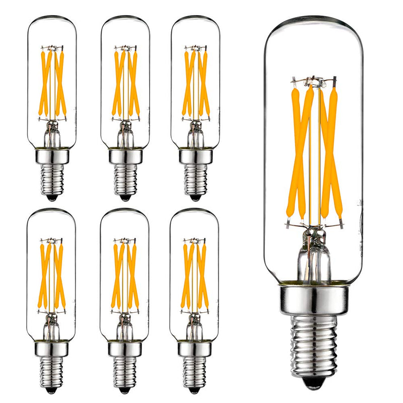 LiteHistory LED Bulb Dimmable 6W Equal Warm White 2700K T6 T25 E12 Candelabra Bulb 60 watt for Chandeliers,Ceiling Fan,Pendant,Wall sconces AC120V 600LM e12 Light Bulb 6Pack Warm White 2700k 6w 6 Watts