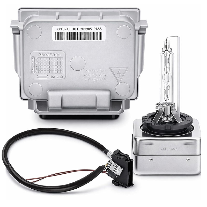 89034934 4L0907391 4L0907391A Xenon HID Headlight Ballast with Igniter and D1S Bulb - Compatible with Jeep Grand Cherokee, Buick Enclave, Audi Q7, BMW 1-Series, GMC Acadia, VW Passat