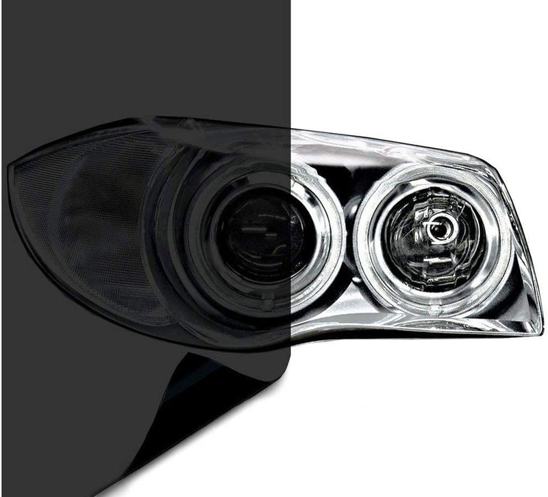 VViViD Dark Black Headlight Taillight Tint Air-Release Vinyl Wrap Film Roll (12" x 24" 2-Roll Pack) 12" x 24" 2-Roll Pack