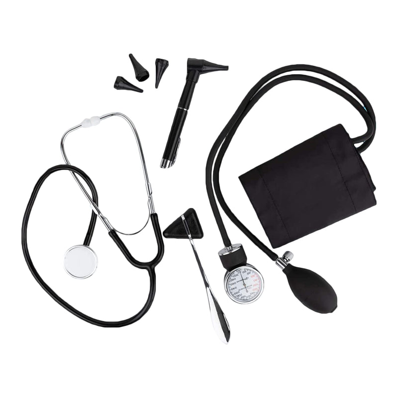 Primacare Nursing Starter kit, Adult Blood Pressure Cuff, Stethoscope, mini Otoscope kit & Taylor Neuro Hammer