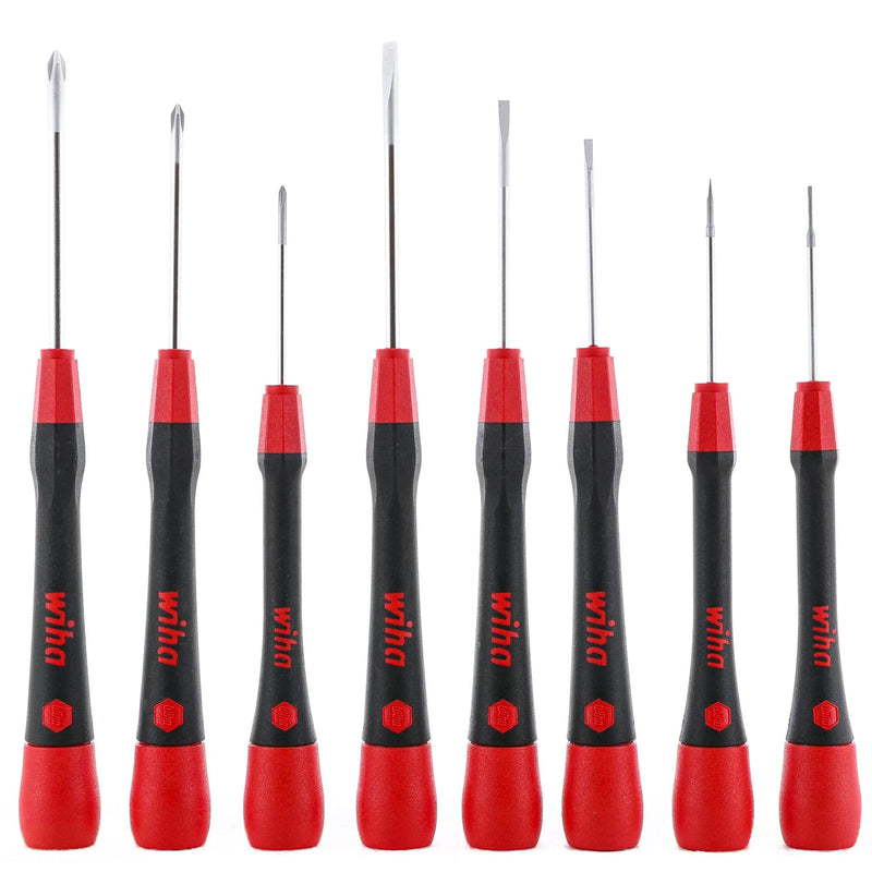 Wiha 26160 8 Piece PicoFinish Precision Screwdriver Set, Slotted and Phillips