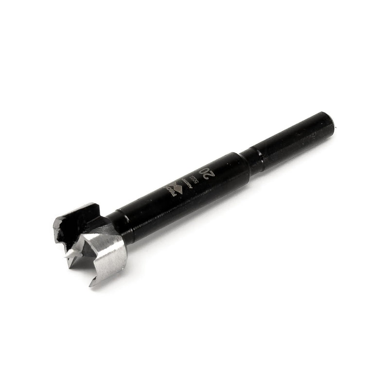 Fisch Forstner Drill Bit - Black Shark Pro Steel for Woodworking - Precision Flat Bottom Cuts in Hardwoods, MDF and Plywood - Forstner & Wood Drill Bits, Made in Austria, Size: 20mm