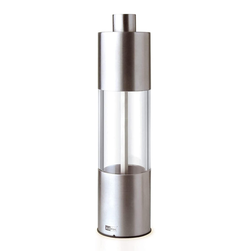 AdHoc Classic Medium Pepper or Salt Mill - Manual Salt & Pepper Grinding with Adjustable Grinds - Handy Grinder with Versatile Ceramic Mechanism