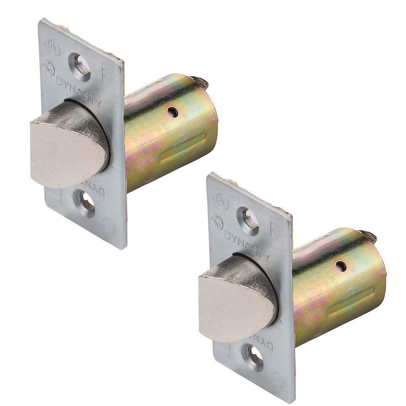 Dynasty Hardware 2-3/8" Backset Deadlatch for Augusta or Spartan Keyed Door Levers, Satin Chrome (2 Pack) 2 Pack