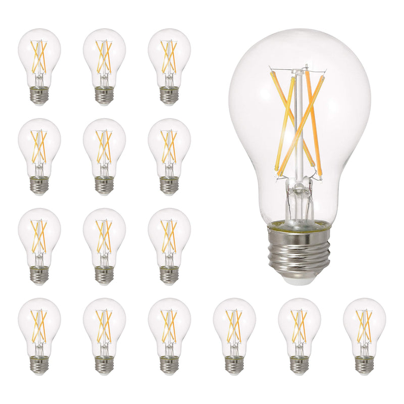 Sylvania Led Truwave Natural Series A19 Light Bulb, 60W Equivalent, Efficient 8W, Medium Base, Dimmable, Clear, 5000K, Daylight - 16 Pack (40809) A19 60W 16 Count 5000k Daylight