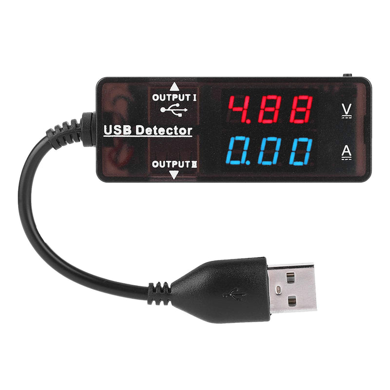 Walfront YB26VA USB Tester Voltmeter Ammeter Battery Capacity Tester with LED Display for Mobile Phone Tablet Computer USB Device (Bicolor) Bicolor