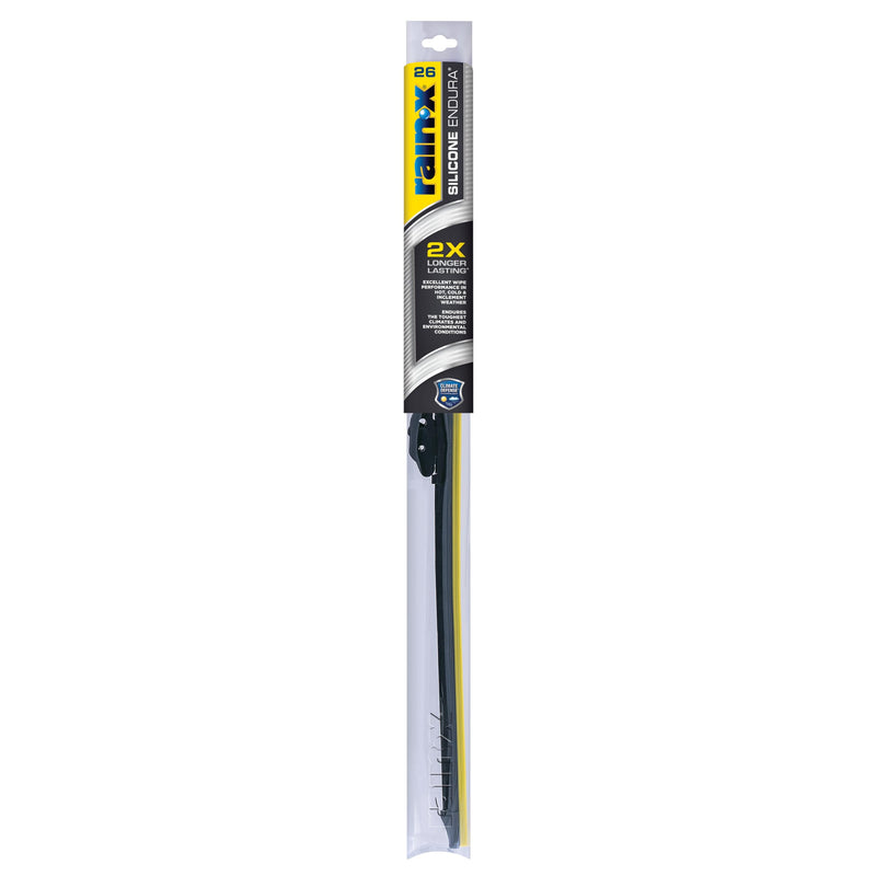 Rain-X 830126 Silicone Endura Wiper Blades, 26 Inch Windshield Wipers (Pack of 1), Automotive Replacement Windshield Wiper Blades With Two Times Longer-Lasting Resilient Silicone Rubber Squeegee 26-Inch