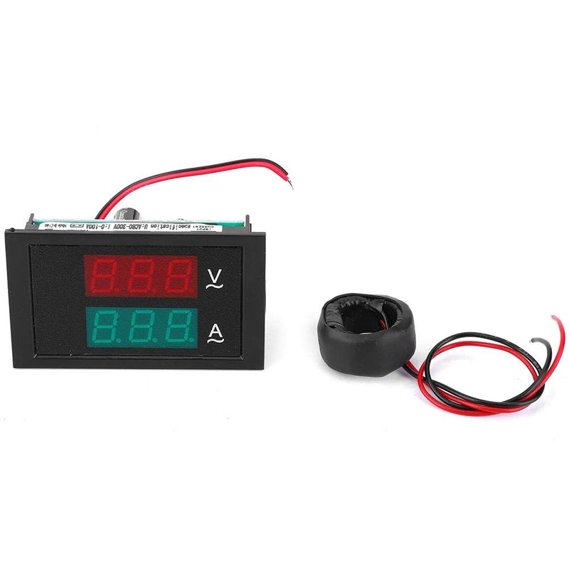 DL85-2042 Ammeter Voltmeter Panel Mounting Meter Display Digital Current Voltage Power Energy Meter Multimeter AC 80V-300V 0-100A Amp Voltage Power Meter Tester