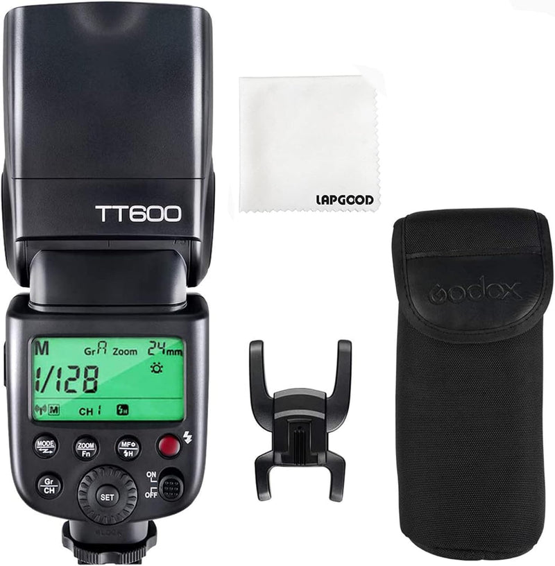 Godox TT600 2.4G Flash Speedlite for Canon Nikon Pentax Olympus Fujifilm Panasonic Pentax Cameras | GodoxTT600 2.4G Wireless Flash Speedlite Master/Slave GN60 Manual Flash, HSS Built-in Godox X Trigger System
