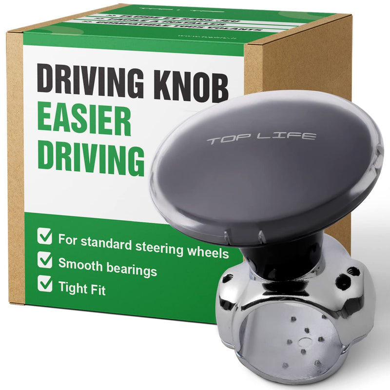 Steering Wheel Knob - Suicide Spinner for Cars, Tractors, Mowers, Boats (Fits 1.1"-1.5" Wheels) - Effortless One-Hand Control, Smooth Bearings - Perfect for Tight Turns & Daily Driving