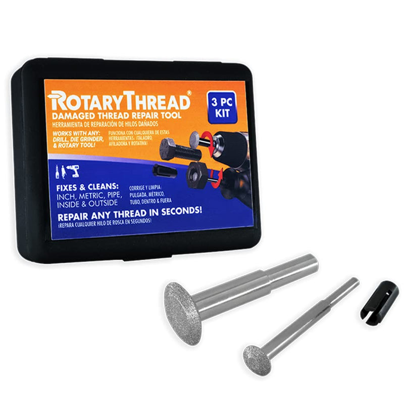 Repair Kits - Faster & Easier to Chase, Restore & Clean Internal or External Threads, All in One Universal Thread Files Set, Inch, Metric, Grooves, Glands, Acme & Buttress Starter Kit (3pc)