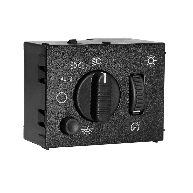 Headlight Switch Headlamp Dimmer Switch with Green LED Backlight | Fits 2003-2007 Chevy Silverado 1500 2500 3500 Suburban Tahoe Avalanche GMC Sierra Yukon Cadillac Escalade | Replaces#15194803 D1595G Headlight Switch
