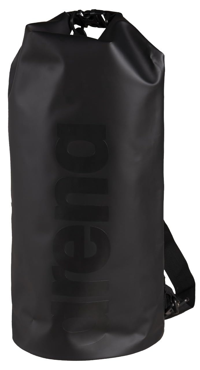 ARENA Unisex Adult Drybag Heavy Duty Roll Top Waterproof Backpack Beach Pool Outdoor Activities Dry Storage Bag Black 15 Liters