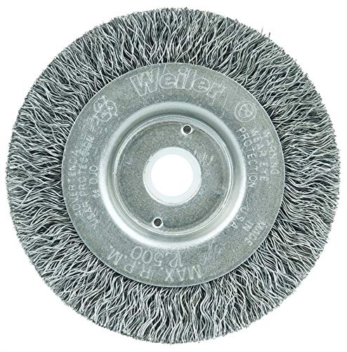 Weiler 00234 3" Narrow Face Crimped Wire Wheel, .0118" Steel Fill, 1/2"-3/8" Arbor Hole, Made in the USA (Pack of 2) Pack of 2 0.0118 Wire Size