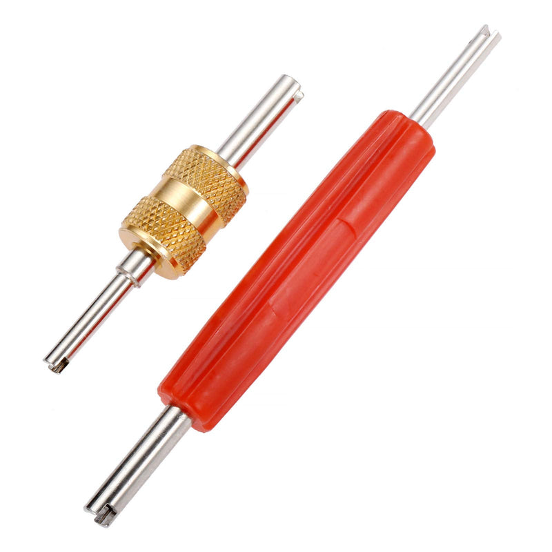 gohantee Air Conditioner Schrader Valve Stem Core Remover, Removal Tool for R134 R12 AC Car Air Conditioning Repair, Dual Head Tire Repair Tools