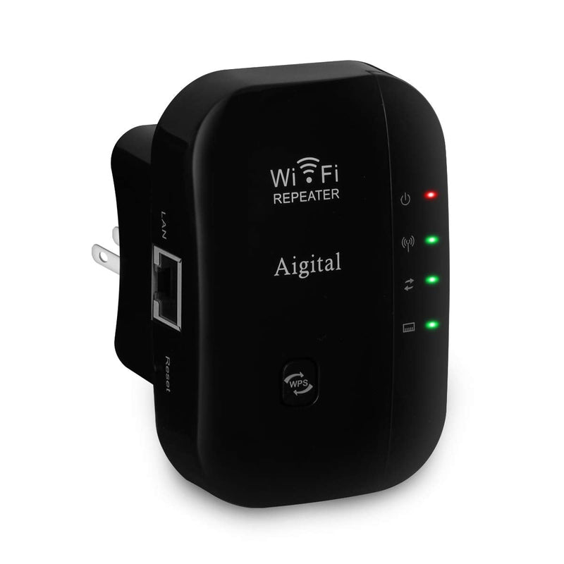 Wifi Range Extender 300Mbps Wireless Repeater Super Signal Booster 2.4GHz Amplifier With Repeater/Access Point Mode | One-Button Setup | WPS Button | Built-in Antenna | LAN Port Comply with Any Router