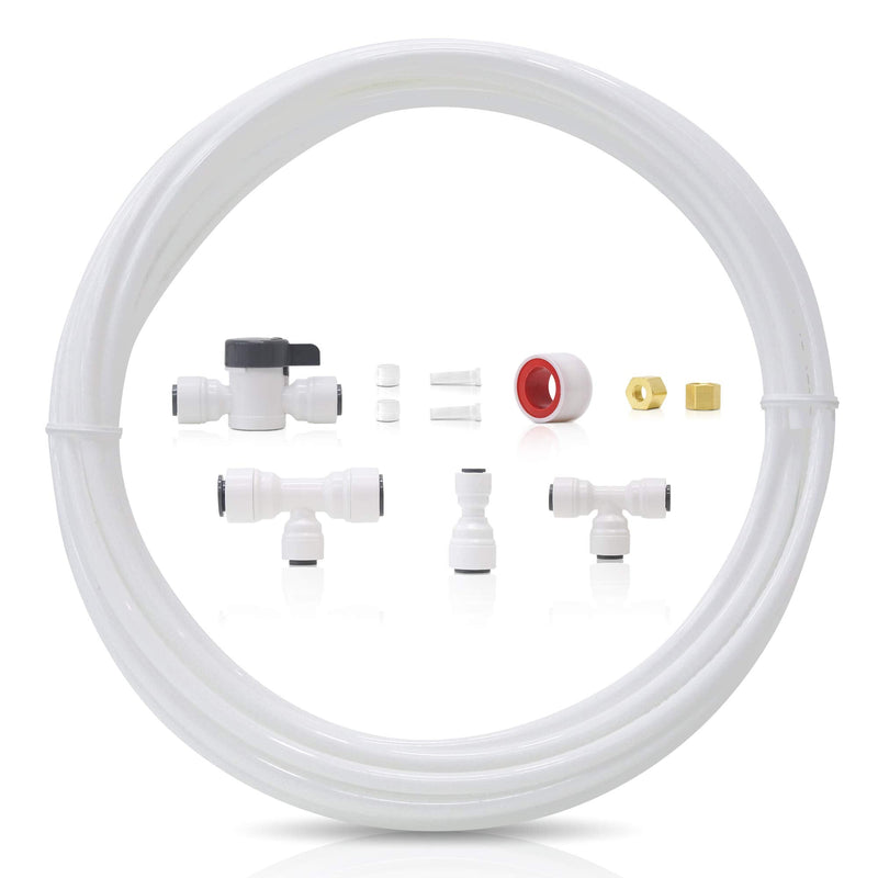 Waterdrop KITB 1/4" Water Line Connection Kit for Waterdrop 10/15/17UB Series, WD-G2/G3 RO System and iSpring, APEC, Express Water, Home Master Reverse Osmosis System, Connect it to Fridge/Ice Maker