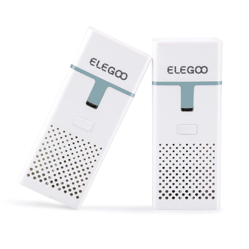 ELEGOO 2PCS Mini Air Purifier with Activated Carbon Filter and Universal Adaptor for LCD/DLP/MSLA Resin 3D Printer Rechargeable