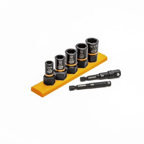 GEARWRENCH 7 Piece Metric Bolt Biter Impact Extraction Socket Set | 87911