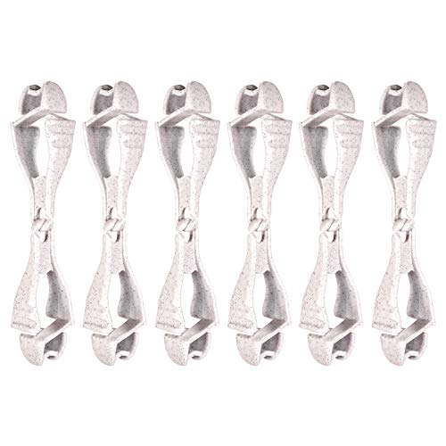 Ergodyne Squids 3400 Glove Clip Holder with Dual Clips, 6-Pack, Granite