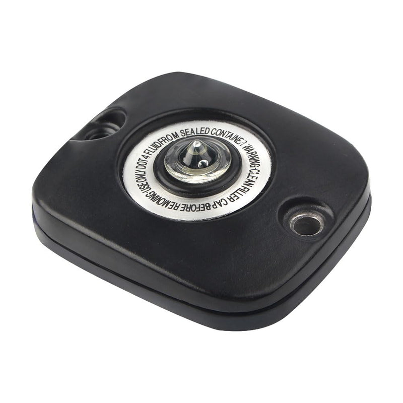 Three T Motorcycle Front Brake Master Cylinder Cover Fluid Reservoir Cap for Harley Big Twin Models 1996-Later, VRSC 2002-Later & Sportster 1996-2003, Black