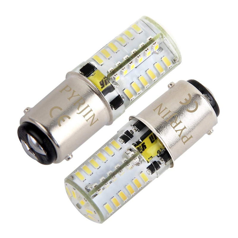 1142 Ba15d Led Bulb White, Low Voltage 12V 1004 1076 1130 1142 1176 LED Light Bulb, 5w Double Contact Bayonet Waterproof 6000K, Equivalent 35W, For Rv Trailer, Camper, Marine (Pack Of 2) 1142-White