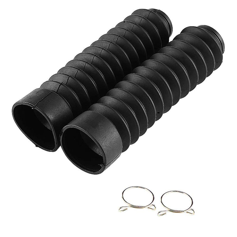 KIMISS Front Fork Cover, 205x42mm Motorcycle Front Fork Cover Gaiters Boots Shock Damping Dust Cover(Black) Black