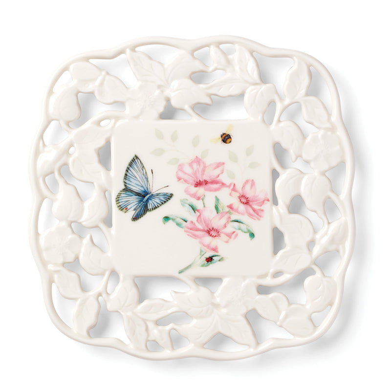 Lenox Butterfly Meadow Trivet, 0.90 LB, Multi Dinner Bowls, Set of 3