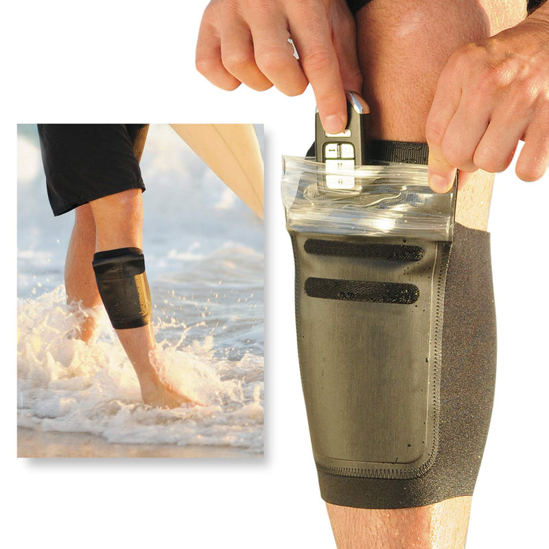 DRFT Waterproof Leg Ankle Pouch Dry Bag for Swimming, Surfing, Kayaking, Fishing, Boating, Running, Biking Black One Size