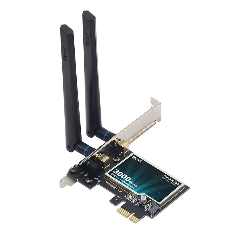 WiFi 6 AX200 AX200NGW Desktop PCI-E Wireless Adapter Dual Band BT5.2 3000Mbps WiFi 802.11ax PCIe Network Card for AX ax11000 Router MU-MIMO Gigabit Speed 4k 8k Video Gaming for PC Windows 10,11 64 bit