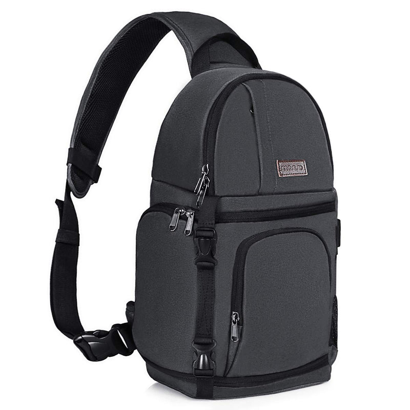 MOSISO Camera Sling Bag, DSLR/SLR/Mirrorless Camera Case Camera Backpack | Shockproof Photography Bag with Tripod Holder&Removable Modular Inserts Compatible with Canon/Nikon/Sony/Fuji, Space Gray