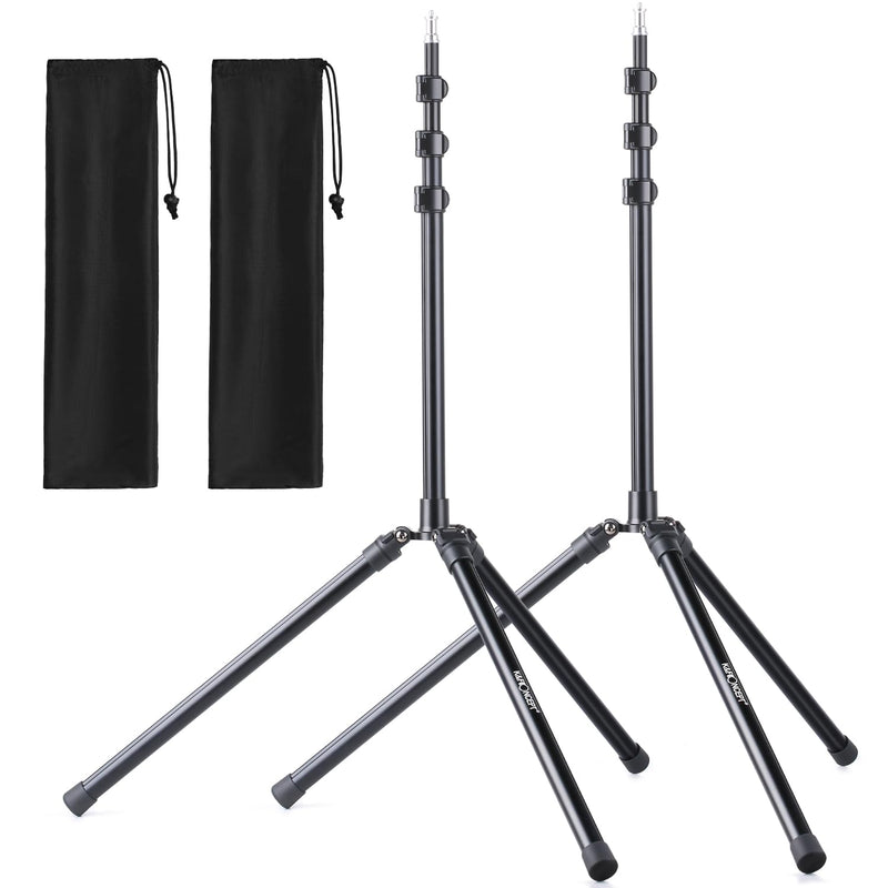 K&F Concept 79 inch/2.01m Light Stand, Studio Photography Tripod, Heavy Duty for Studio, Speedlight, Reflector, Flash, Softbox, Umbrella, Backgrounds, Portrait - 2 Pack 2-Pack-Basics