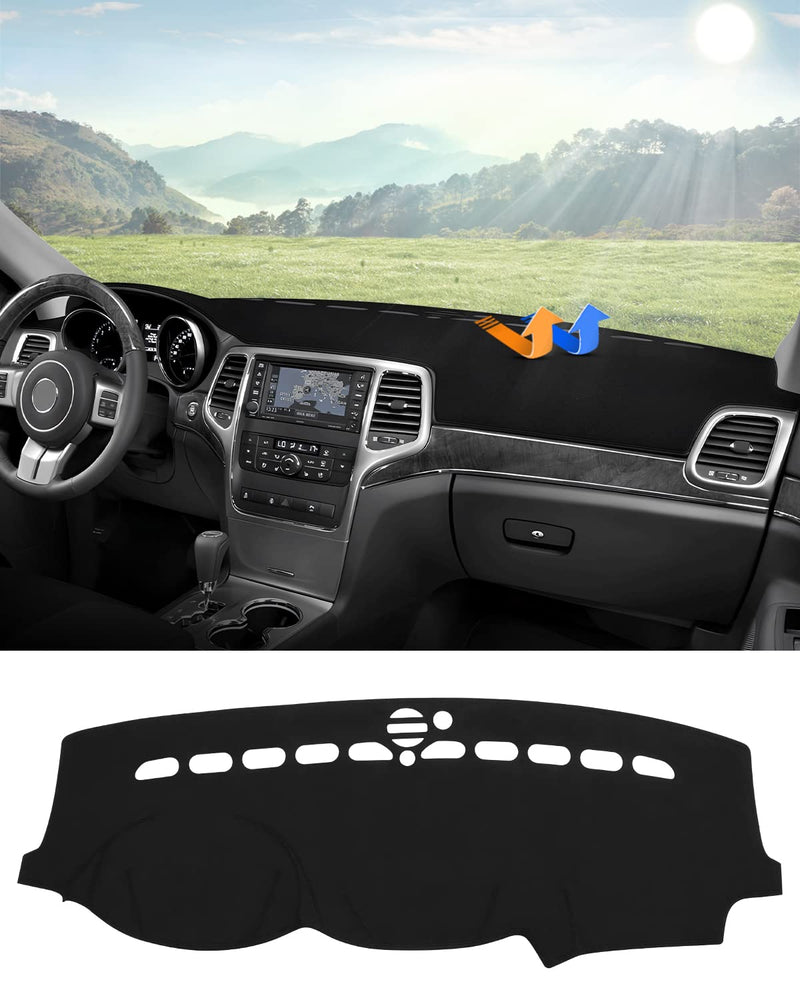Cartist Dashboard Cover Mat for 2011-2019 2020 2021 Jeep Grand Cherokee Accessories Dash Cover Suede Dash Mat Sunshade Glare UV Rays Protector (NOT for Jeep Cherokee & Grand Cherokee L) dash mat for Jeep Grand Cherokee 2011-2021