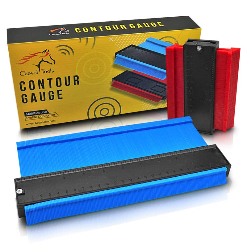 Contour Gauge Set (10-Inch Widened + 5-Inch) – Profile Measuring Tool for Flooring, Trim, Tile & Pipes