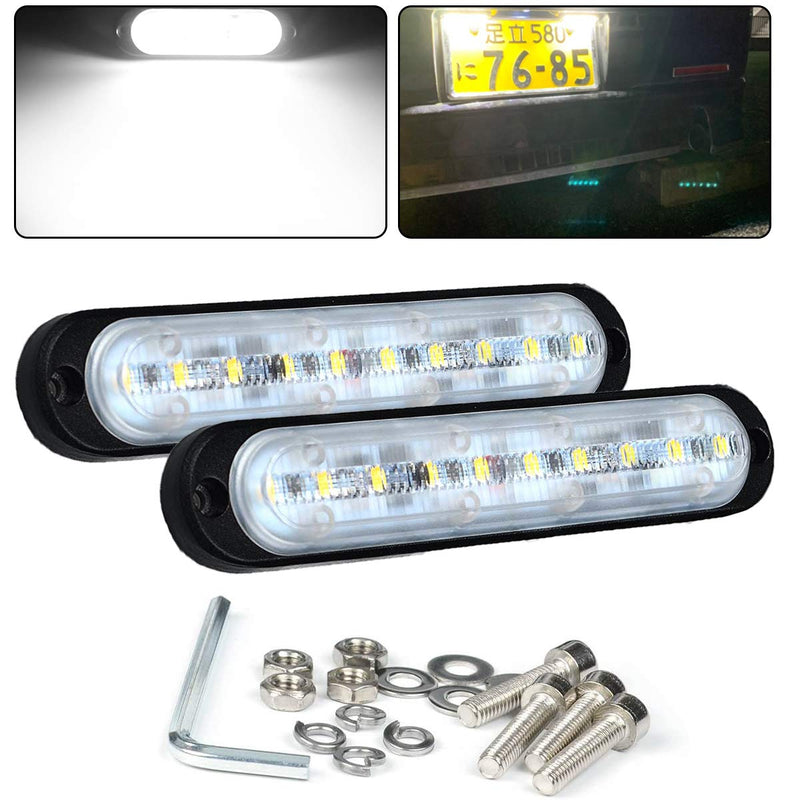 Chelhead 12V Mini Led Light Bars 5.7 Inch 6500K White Backup Daytime Running Lights 24V Trucks Side Marker Indicator Lighting Compatible with ATV SUV Jeep Boat Motor 4x4 Ford F150