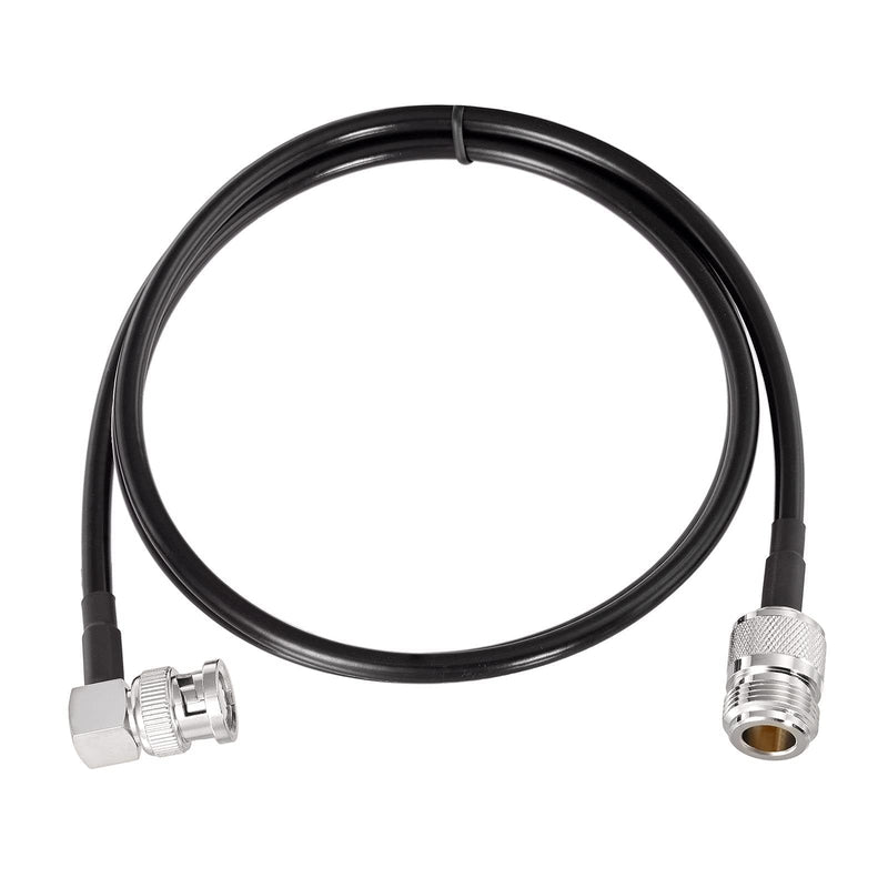 Superbat Type N to BNC Cable 3ft N Type Female to Right Angle BNC Male Coax Cable RG58 Jumper for Radio Scanners Antenna Repeater System Commo Equipment n female to bnc male right