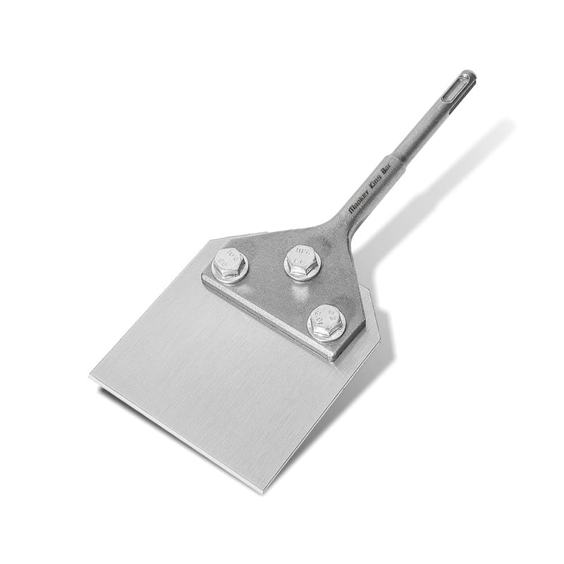 Monkey King Bar- Sds Plus Bits 4 Inch Wide -(4"x10") SDS Plus Chisel Short Handle Floor Scraper with Removes Thinset Fits SDS-Plus Rotary Hammers 10-inch length