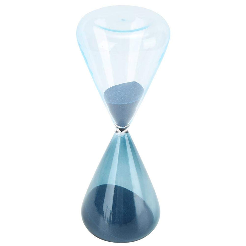 Mumusuki Hourglass Clock Blue Sand Timer, Innovative Cone Shape Unique Sand Clock Timer Glass Birthday Gift Office Kitchen Decor Table Ornament(M) M