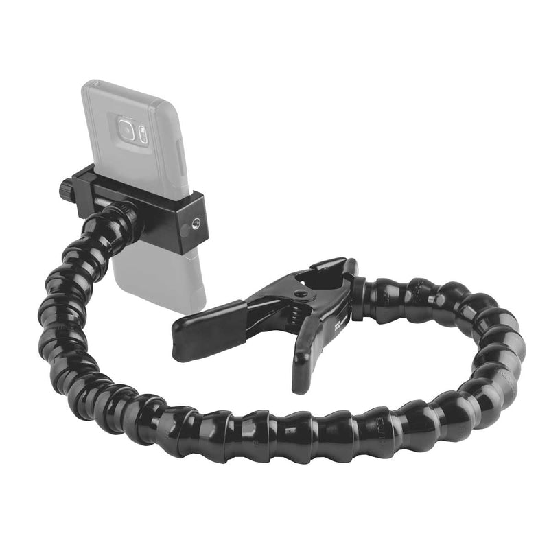 MOGO ModularHose Assistive Technology Phone Holder with Heavy-Duty Spring Clamp (Opens to 2"), 24 Inch Arm 24 Inch (Pack of 1)